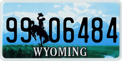 WY license plate 9906484