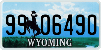 WY license plate 9906490