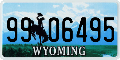 WY license plate 9906495