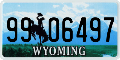 WY license plate 9906497