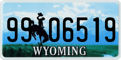 WY license plate 9906519