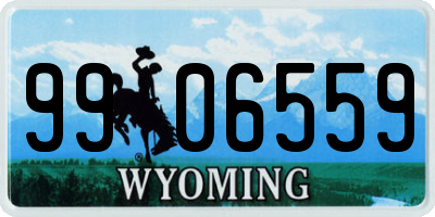 WY license plate 9906559