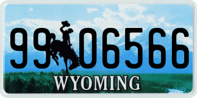 WY license plate 9906566