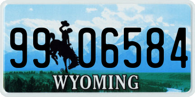 WY license plate 9906584