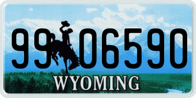 WY license plate 9906590