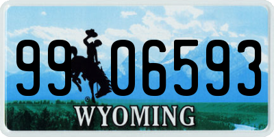 WY license plate 9906593