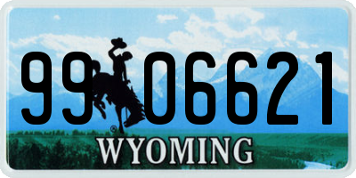 WY license plate 9906621