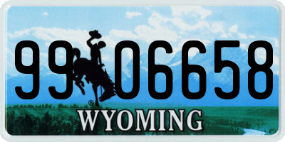 WY license plate 9906658
