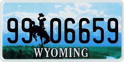 WY license plate 9906659
