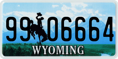WY license plate 9906664