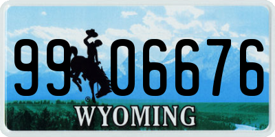 WY license plate 9906676