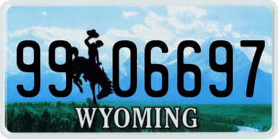 WY license plate 9906697