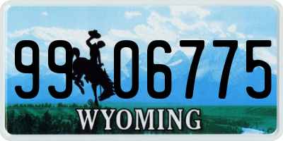 WY license plate 9906775