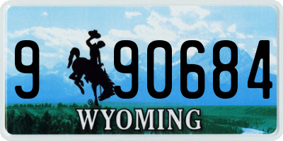 WY license plate 990684