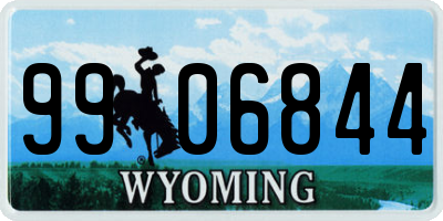 WY license plate 9906844
