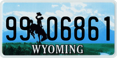 WY license plate 9906861
