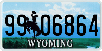 WY license plate 9906864