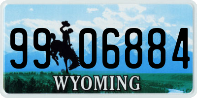 WY license plate 9906884