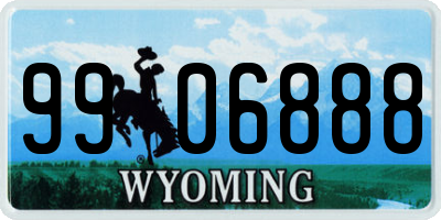 WY license plate 9906888