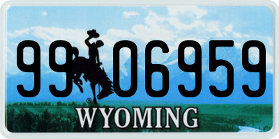 WY license plate 9906959