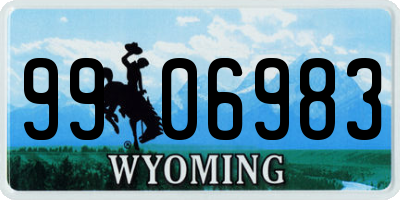 WY license plate 9906983