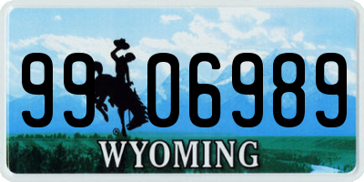 WY license plate 9906989