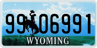 WY license plate 9906991