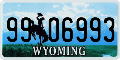 WY license plate 9906993