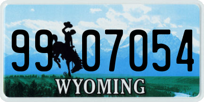 WY license plate 9907054