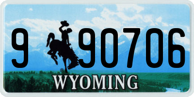 WY license plate 990706
