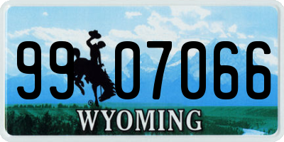 WY license plate 9907066