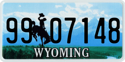 WY license plate 9907148