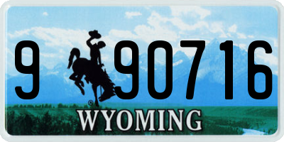 WY license plate 990716