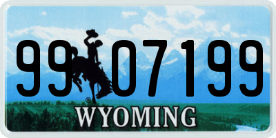 WY license plate 9907199
