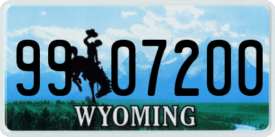 WY license plate 9907200