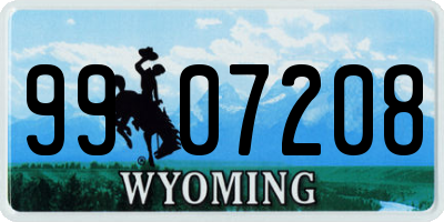 WY license plate 9907208
