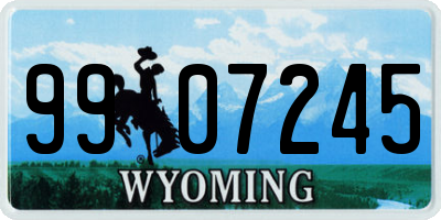 WY license plate 9907245
