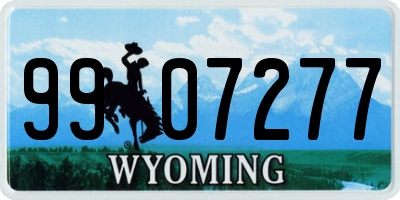 WY license plate 9907277