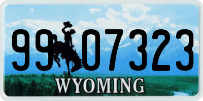 WY license plate 9907323