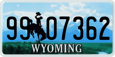 WY license plate 9907362