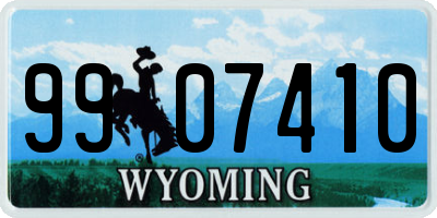 WY license plate 9907410
