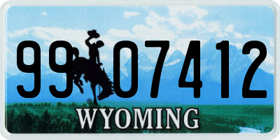 WY license plate 9907412