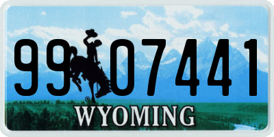 WY license plate 9907441