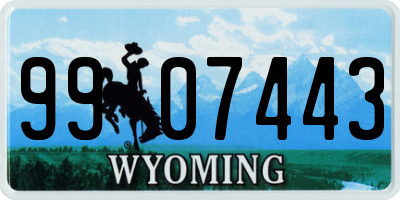 WY license plate 9907443