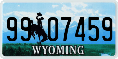 WY license plate 9907459