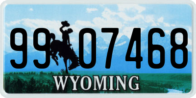 WY license plate 9907468