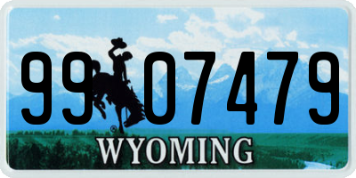 WY license plate 9907479