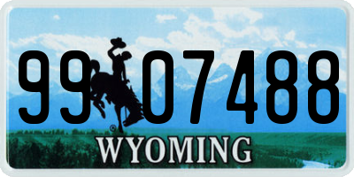 WY license plate 9907488