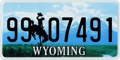 WY license plate 9907491