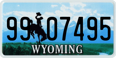 WY license plate 9907495